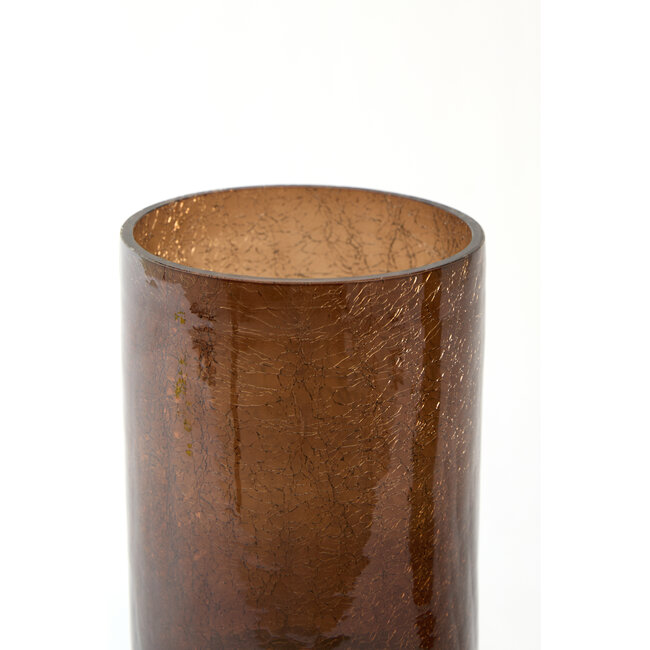 Light & Living Vaas Ø17,5x27,5 cm BORANDO glas donker bruin
