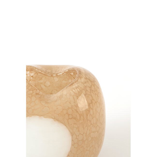 Light & Living Vaas 19,5x14x21,5 cm SYLMA glas beige+crème