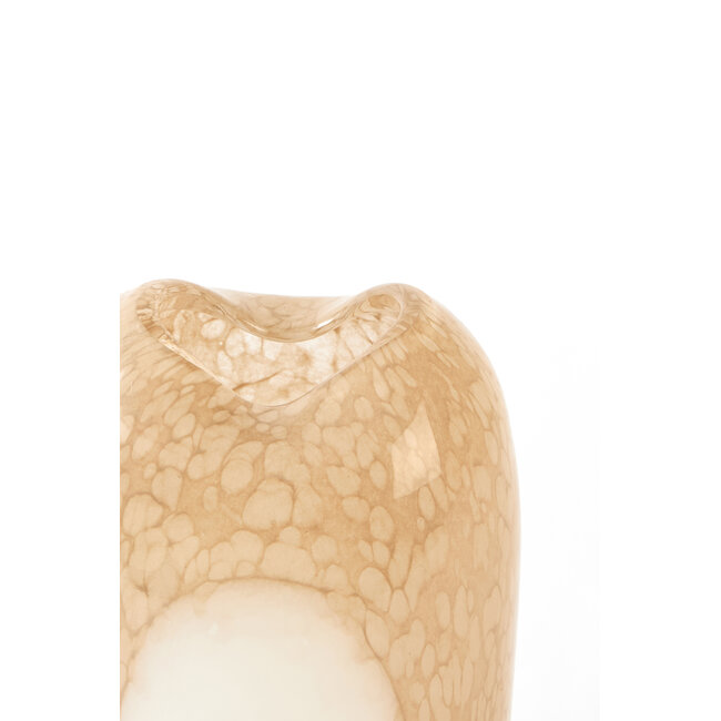 Light & Living Vaas 17,5x12,5x31,5 cm SYLMA glas beige+crème