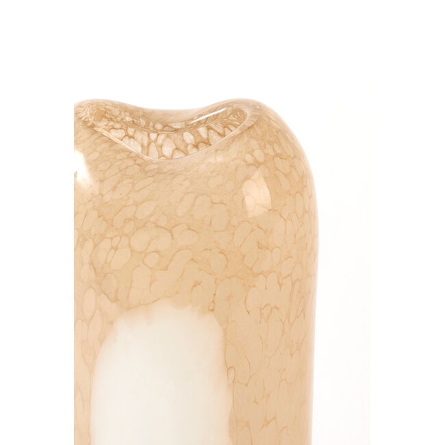 Light & Living Vaas 16x12,5x36,5 cm SYLMA glas beige+crème