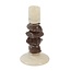 Light & Living Kandelaar Ø11,5x23 cm ESTINA crème+donker bruin
