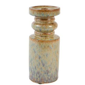 Light en Living Kandelaar Ø10,5x25 cm CEROU keramiek denim blauw-bruin