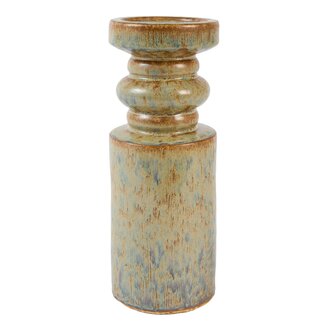 Light en Living Kandelaar Ø11,5x29,5 cm CEROU keramiek denim blauw-bruin