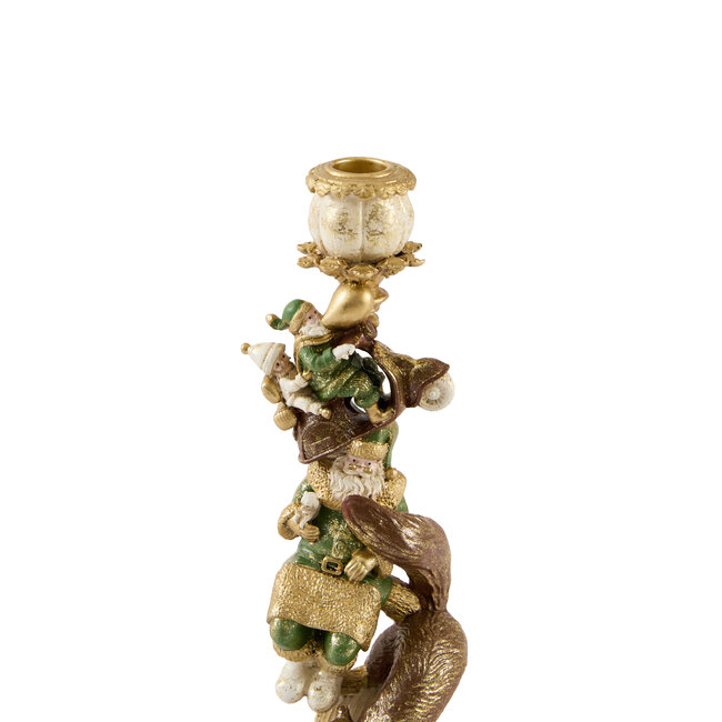 Light & Living Kandelaar Ø10x30,5 cm SANTA groen+goud