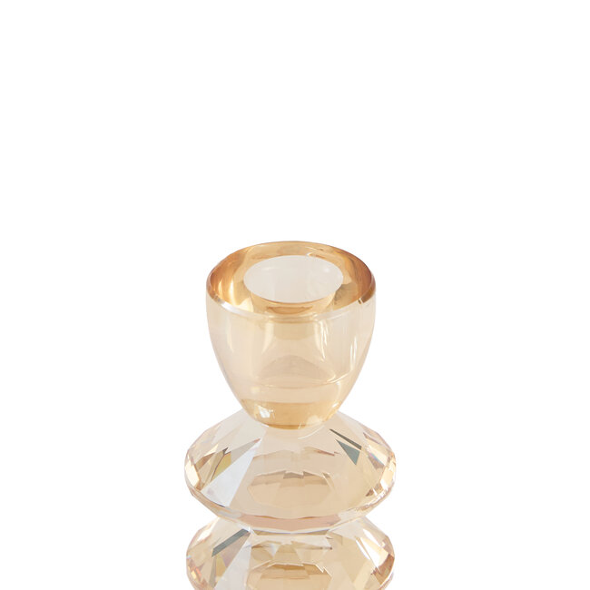 Light & Living Kandelaar Ø8x14 cm ROVELO glas amber