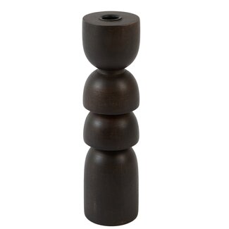 Light & Living Kandelaar Ø7,5x28 cm CAZORLA hout chocolade bruin