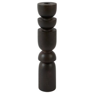 Light & Living Kandelaar Ø7,5x36 cm CAZORLA hout chocolade bruin