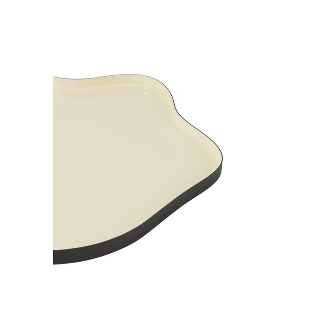 Light & Living Schaal Ø40x2 cm PEDRIO glans crème+mat bruin-brons