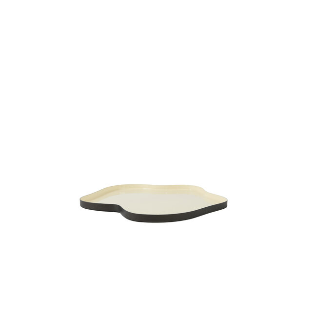 Light & Living Schaal Ø40x2 cm PEDRIO glans crème+mat bruin-brons