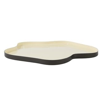 Light & Living Schaal Ø40x2 cm PEDRIO glans crème+mat bruin-brons
