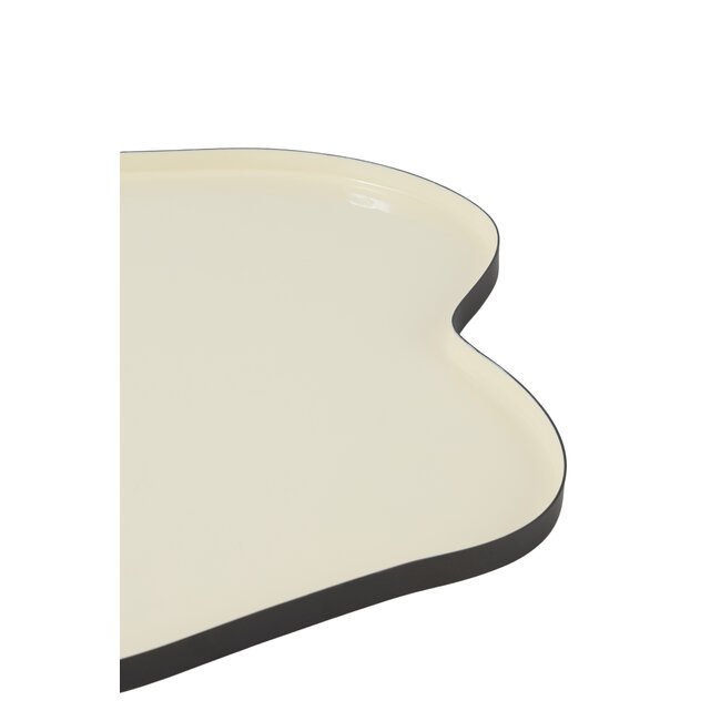 Light & Living Schaal Ø50x2 cm PEDRIO glans crème+mat bruin-brons