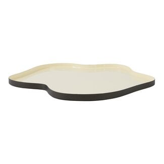 Light & Living Schaal Ø50x2 cm PEDRIO glans crème+mat bruin-brons