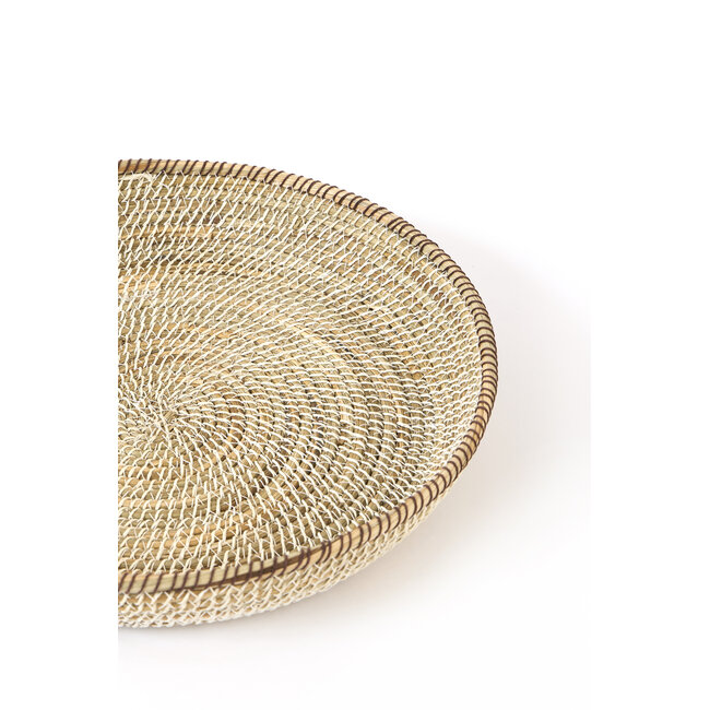 Light & Living Schaal/wandorn S/3 Ø25x3,5+Ø35x6+Ø45x7 cm BURICA zeegras nat
