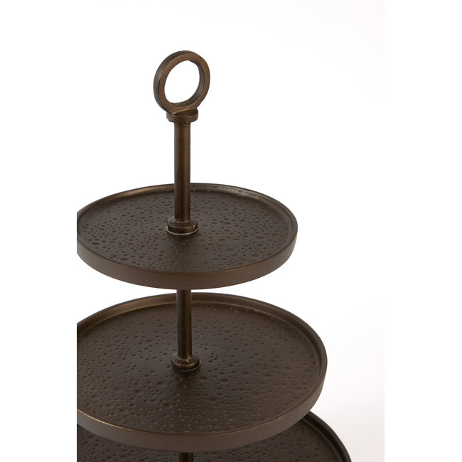 Light & Living Etagère 3 laags Ø32x48 cm LUTEK mat bruin-brons