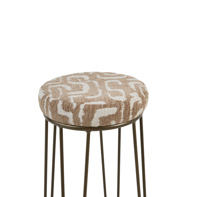 Light & Living Barkruk Ø41x73 cm ALICE groen-grijs+beige+bruin-brons