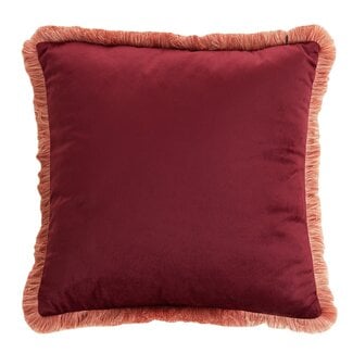 Light & Living Kussen 45x45 cm LIENA velvet bordeaux-licht roze