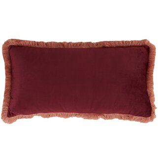 Light en Living Kussen 60x30 cm LIENA velvet bordeaux-licht roze