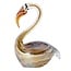 Light & Living Ornament 12x7x17 cm SWAN glas bruin+crème