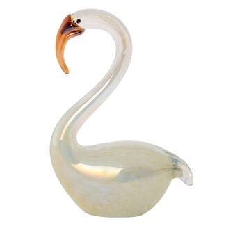 Light & Living Ornament 13x8x20 cm SWAN glas crème