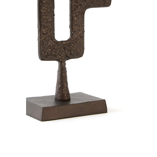 Light & Living Ornament op voet 23,5x10x54 cm VEX donker bruin