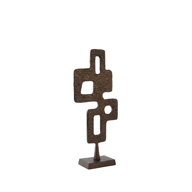 Light & Living Ornament op voet 23,5x10x54 cm VEX donker bruin