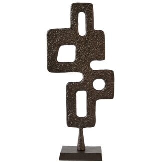 Light & Living Ornament op voet 23,5x10x54 cm VEX donker bruin