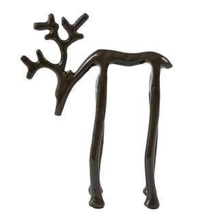 Light en Living Ornament 15x6x20 cm DEER glans bruin-brons