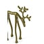 Light & Living Ornament 15x6x20 cm DEER glans olijf groen