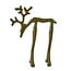 Light & Living Ornament 15x6x20 cm DEER glans olijf groen