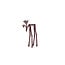 Light & Living Ornament 15x6x25 cm DEER glans bordeaux