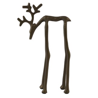 Light & Living Ornament 15x6x25 cm DEER mat bruin-brons