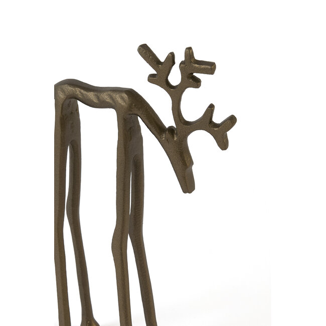 Light & Living Ornament 15x6x25 cm DEER mat bruin-brons