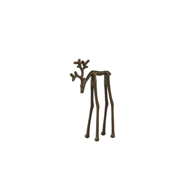 Light & Living Ornament 15x6x25 cm DEER mat bruin-brons
