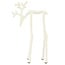 Light & Living Ornament 15x6x25 cm DEER mat crème