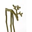 Light & Living Ornament 15x6x25 cm DEER glans olijf groen