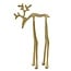 Light & Living Ornament 15x6x25 cm DEER goud