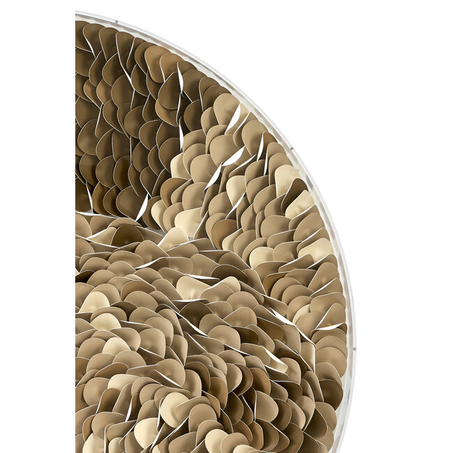 Light & Living Wandornament Ø80x6 cm YAXUNA crème-bruin+helder