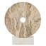 Light & Living Ornament op voet 25,5x6,5x30 cm SEV marmer taupe+marmer wit