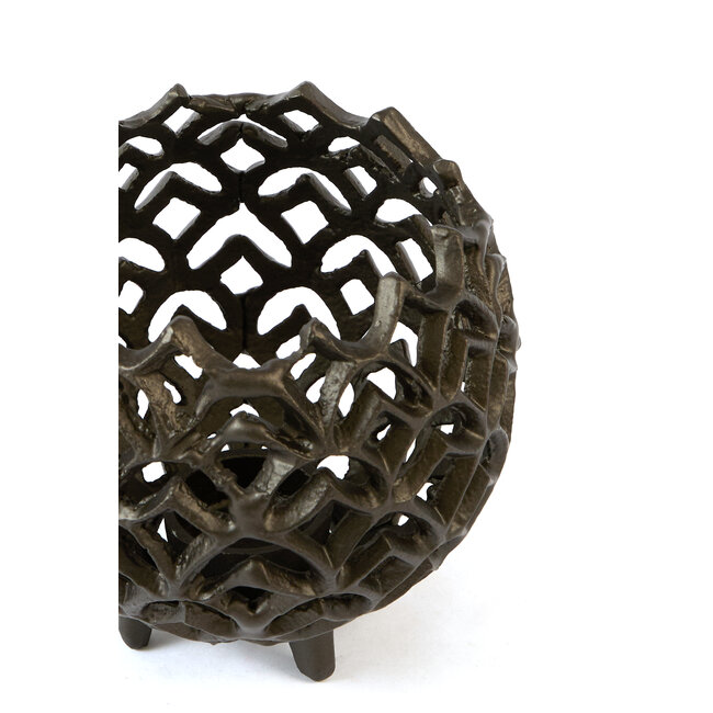Light & Living Theelicht Ø15x14,5 cm GUBANI mat bruin-brons