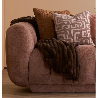 Light en Living Kussen 45x45 cm ALZEY terra+beige veren gevuld