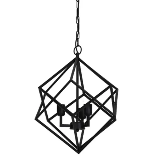 Light en Living Hanglamp DRIZELLA - Ø46x56cm - Zwart