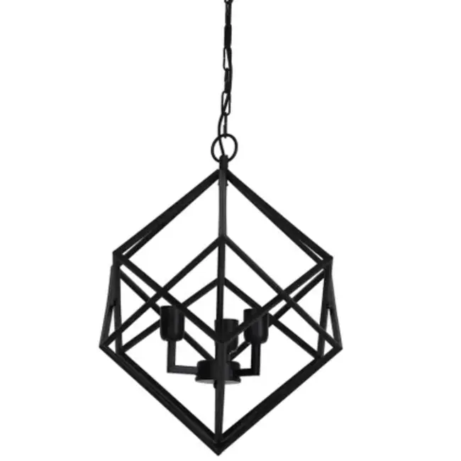 Light en Living Hanglamp DRIZELLA - Ø46x56cm - Zwart