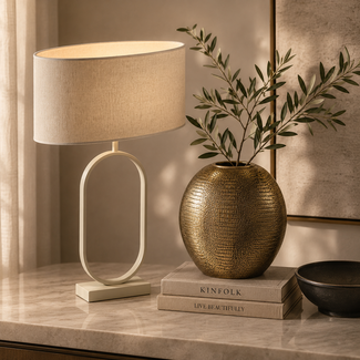 Light en Living Lampvoet 21x10x45 cm JAMIRI creme