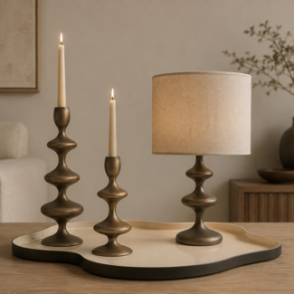 Light en Living Kandelaar Ø10,5x34,5 cm VIREEN bruin-brons