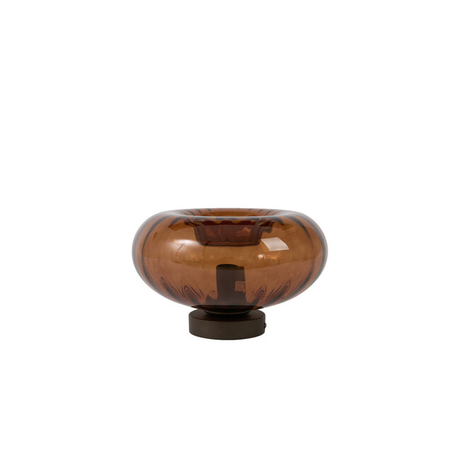 Light en Living Wandlamp Ø30 cm MASHA glas bruin+bruin-brons