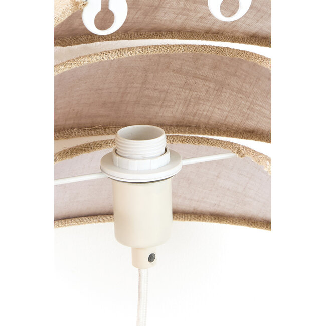 Light en Living Wandlamp E14 28x14x19 cm WARIDO linnen naturel