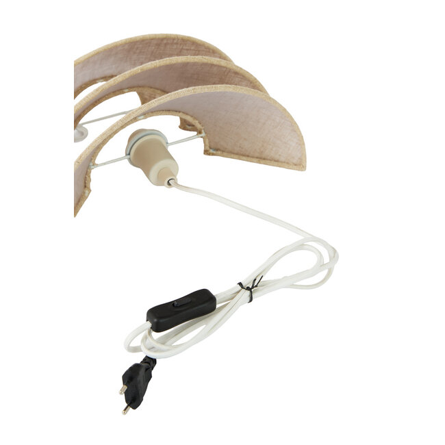 Light en Living Wandlamp E14 28x14x19 cm WARIDO linnen naturel