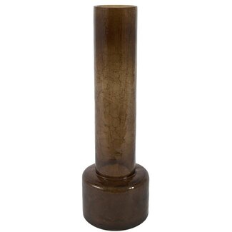 Light en Living Vaas Ø13,5x40,5 cm BORANDO glas donker bruin