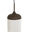 Light en Living Hanglamp 5L 117x10x27 cm DANIA houtprint donkerbruin+touw crème