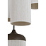 Light en Living Hanglamp 5L Ø50x32 cm DANIA houtprint donkerbruin+touw crème
